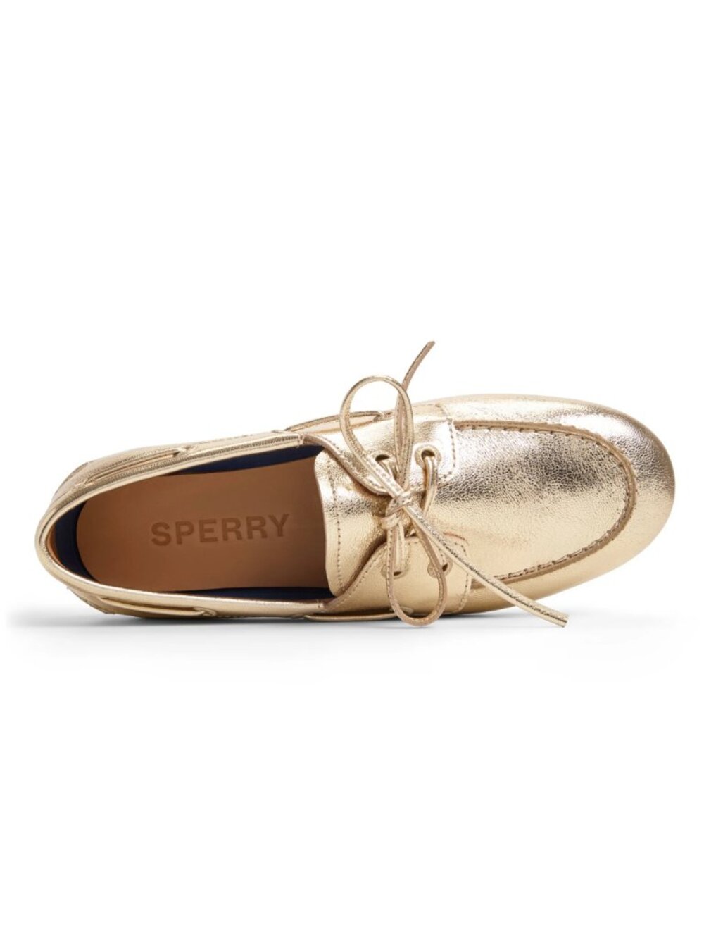 Sperry Top-Sider Slim Boat Leather Shoes Gold Women’s Size 7.5 M NWT - Picture 5 of 6